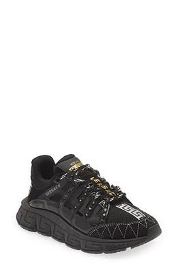 Versace Kids' Trigreca Sneaker Black Gold at Nordstrom,