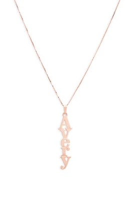 MELANIE MARIE Personalized Nameplate Pendant Necklace in Rose Gold Plated at Nordstrom