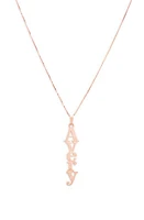 MELANIE MARIE Personalized Nameplate Pendant Necklace in Rose Gold Plated at Nordstrom