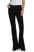 HINT OF BLU Fun Mid Rise Slim Flare Jeans True Black at Nordstrom,