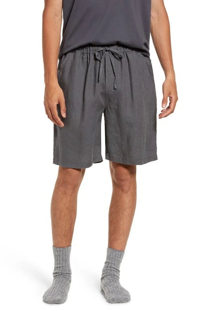 Parachute Linen Lounge Shorts in Coal at Nordstrom