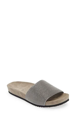 Brunello Cucinelli Monili Band Slide Sandal Silver at Nordstrom,