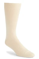 Canali Solid Cotton Dress Socks White at Nordstrom,