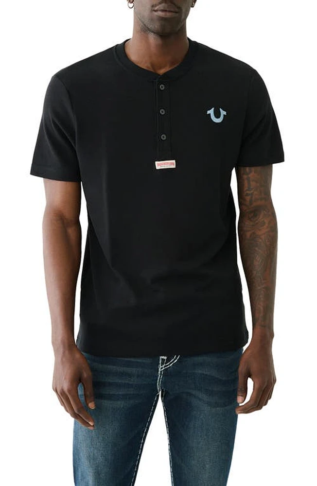 True Religion Brand Jeans Cotton Interlock Henley at Nordstrom,