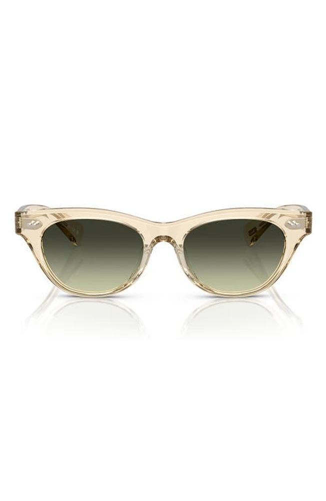 Oliver Peoples Avelin 52mm Gradient Square Sunglasses in Green Gradient at Nordstrom