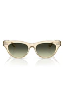 Oliver Peoples Avelin 52mm Gradient Square Sunglasses in Green Gradient at Nordstrom