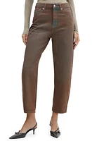 MANGO High Waist Slouchy Jeans in Brown at Nordstrom, Size 2