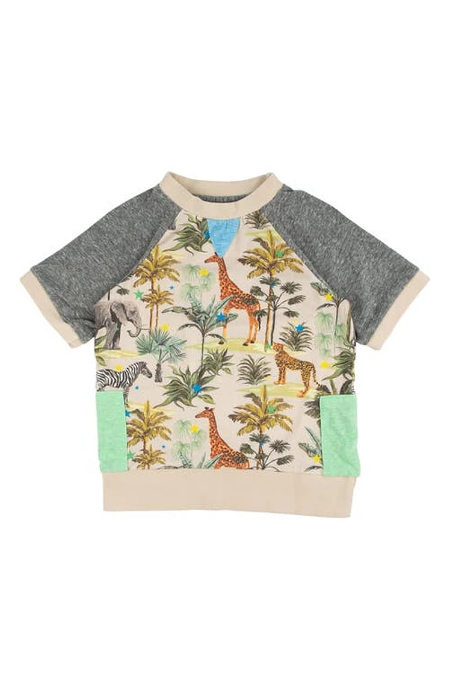 Miki Miette Kids' Iggy Safari Print Cotton T-Shirt at Nordstrom,