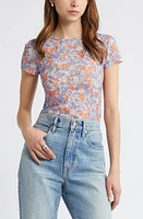 Open Edit Sheer Short Sleeve Top at Nordstrom,