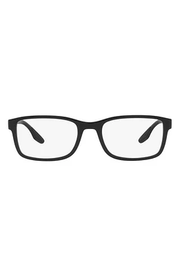 PRADA SPORT 53mm Pillow Optical Glasses in Black at Nordstrom