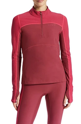 BANDIER Pro Fleece Colorblock Quarter Zip Top Herringbone at Nordstrom,