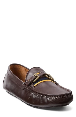 Polo Ralph Lauren Anders Buckle Bit Loafer Dark Brown at Nordstrom,