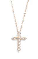 Nadri Cross Pendant Necklace in Gold at Nordstrom