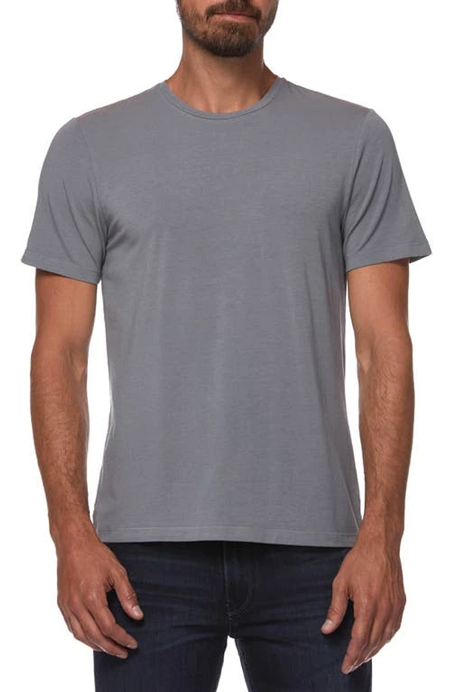 PAIGE Cash Stretch Crewneck T-Shirt Dawn Grey at Nordstrom,