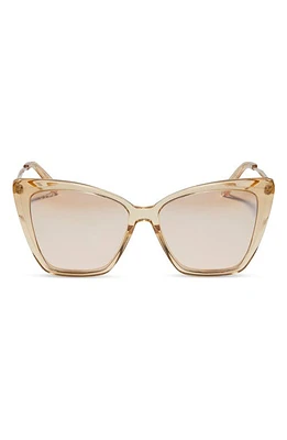 DIFF Becky II 56mm Cat Eye Sunglasses in Honey Crystal Flash at Nordstrom