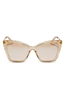 DIFF Becky II 56mm Cat Eye Sunglasses in Honey Crystal Flash at Nordstrom