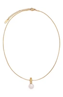 Petit Moments Adele Imitation Pearl Pendant Necklace in Gold at Nordstrom