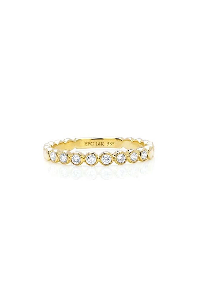 EF Collection Bezel Diamond Stackable Ring in 14K Yellow Gold at Nordstrom, Size 8