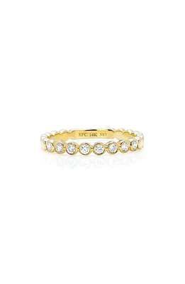 EF Collection Bezel Diamond Stackable Ring in 14K Yellow Gold at Nordstrom, Size 8