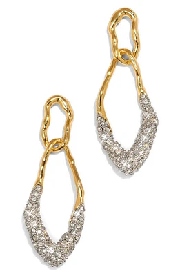 Alexis Bittar Solanales Crystal Pavé Double Link Earrings in Gold Crystals at Nordstrom