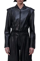 Simkhai Doreen Luxe Faux Leather Jacket Black at Nordstrom,