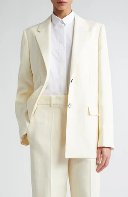 Jil Sander Single Breasted Slim Fit Blazer Chalk at Nordstrom, Us