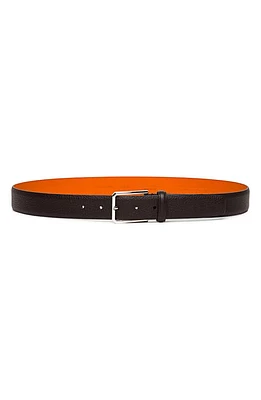 Santoni Leather Belt Brown at Nordstrom,