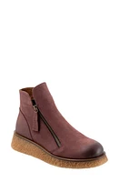 Bueno Phoenix Zip Bootie Dark Wine Nubuck at Nordstrom,