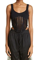 Dion Lee Net Crochet Tank in Black at Nordstrom, Size X-Large