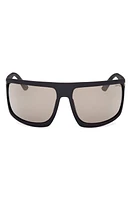 TOM FORD Clint 68mm Oversize Sunglasses in Matte Black /Roviex Gunmetal at Nordstrom