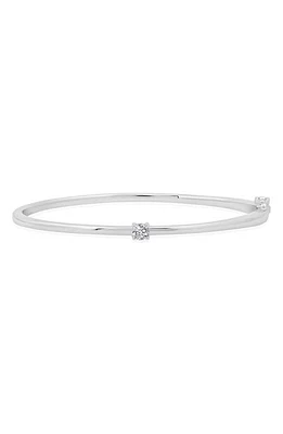 Crislu Brilliant Cubic Zirconia Bangle Bracelet in Silver at Nordstrom