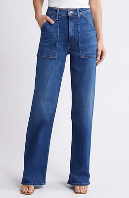 MOTHER The Patch Maven Heel Wide Leg Jeans Coastal Colors at Nordstrom,