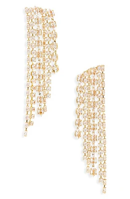 BaubleBar Mixed Crystal Fringe Drop Earrings in Gold at Nordstrom