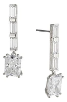 Nadri Chateau Crystal Linear Drop Earrings in Rhodium at Nordstrom