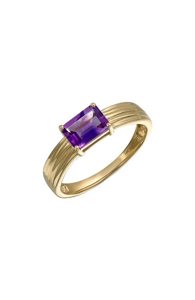 Bony Levy 14K Gold Amethyst Ring Yellow at Nordstrom,