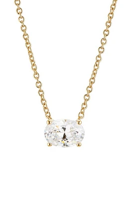 Nadri Modern Luv Large Oval Cubic Zirconia Pendant Necklace in Gold at Nordstrom