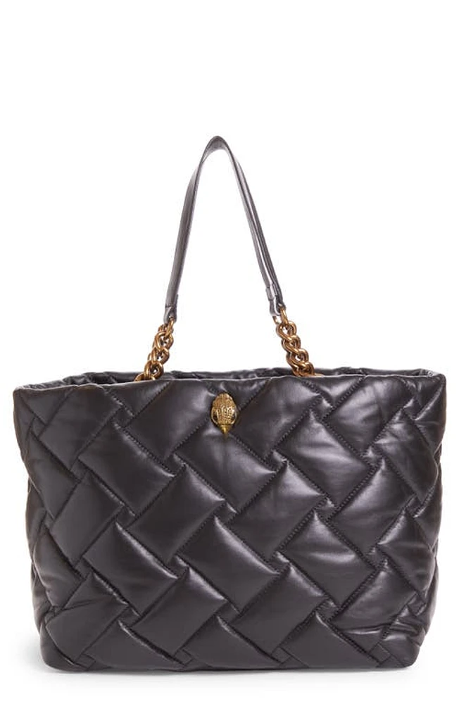 Kurt Geiger London Kensington Soft Quilted Leather Shopper in Black at Nordstrom