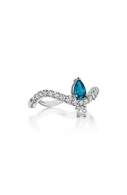 Hueb Mirage Diamond & Blue Topaz Ring in White Gold at Nordstrom, Size 7