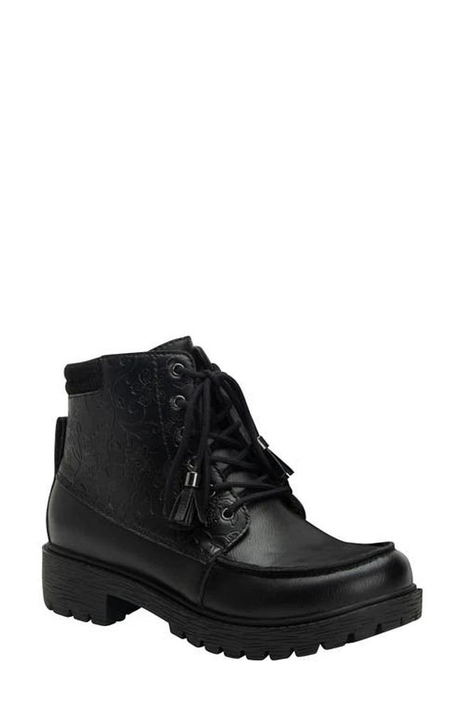 Alegria by PG Lite Waterproof Lug Sole Bootie Black at Nordstrom,