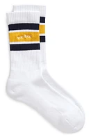 Sporty & Rich Logo Embroidered Crew Socks in White at Nordstrom