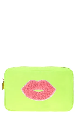 Bloc Bags Medium Kiss Cosmetic Bag in Neon Yellow at Nordstrom