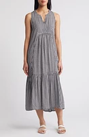 NIC+ZOE Gingham Sleeveless Dress Black Multi at Nordstrom,