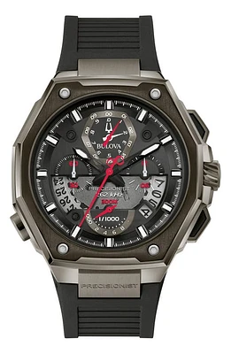 BULOVA Series X Chronograph Rubber Strap Watch, 45mm in Two-Tone at Nordstrom