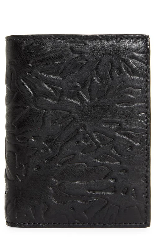 Comme des Garçons Wallets Forest Embossed Leather Bifold Wallet in Black at Nordstrom