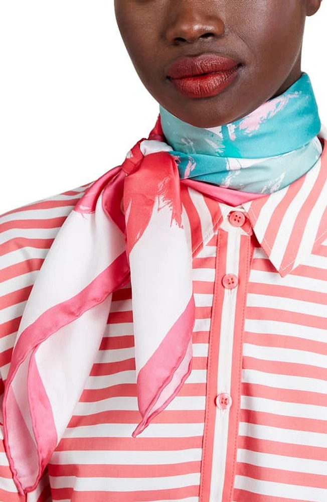 Kate Spade New York just rosy square silk scarf in French Cream at Nordstrom