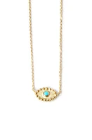 Anzie Dew Drop Turquoise Evil Eye Pendant Necklace in Gold at Nordstrom, Size 16 In