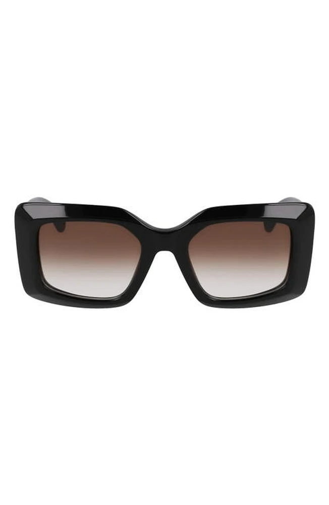 Lanvin 50mm Gradient Square Sunglasses in Black at Nordstrom