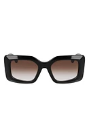 Lanvin 50mm Gradient Square Sunglasses in Black at Nordstrom