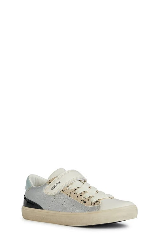 Geox Kids' Gisli Sneaker Silver/Ivory at Nordstrom,