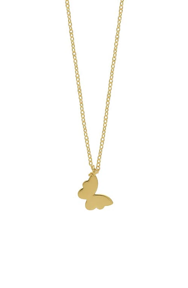 Bony Levy 14K Gold Mini Butterfly Pendant Necklace in 14K Yellow Gold at Nordstrom, Size 18